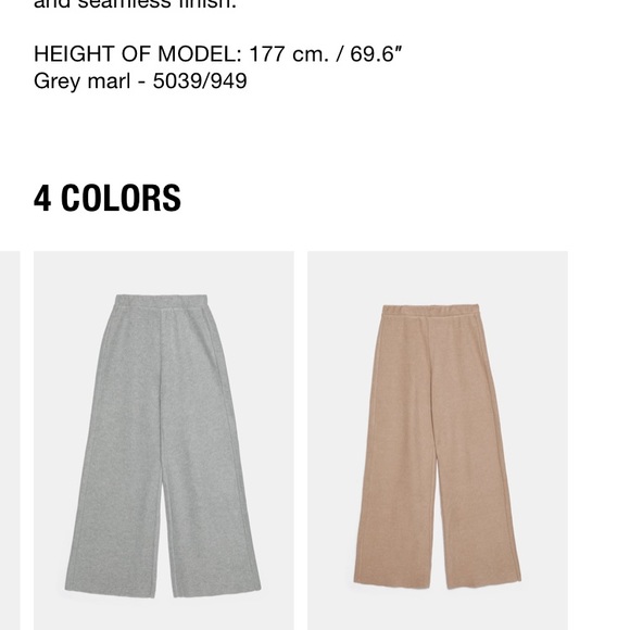 Zara soft touch wide leg trousers lounge pant - Picture 3 of 3